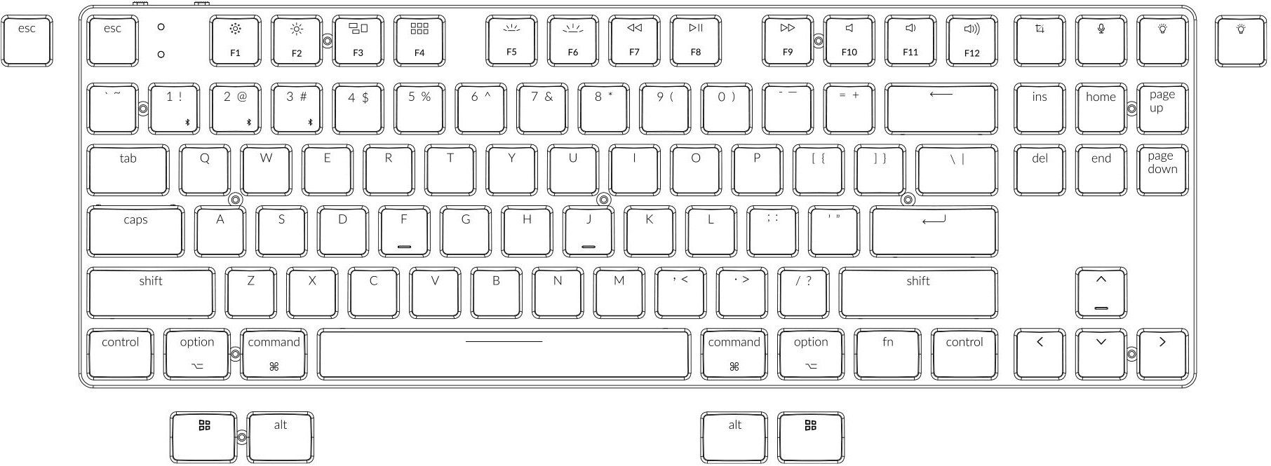 Клавіатура Keychron K1SE Optical Red White Led Hot Swap WL UA Black K1SED1 KEYCHRON купити