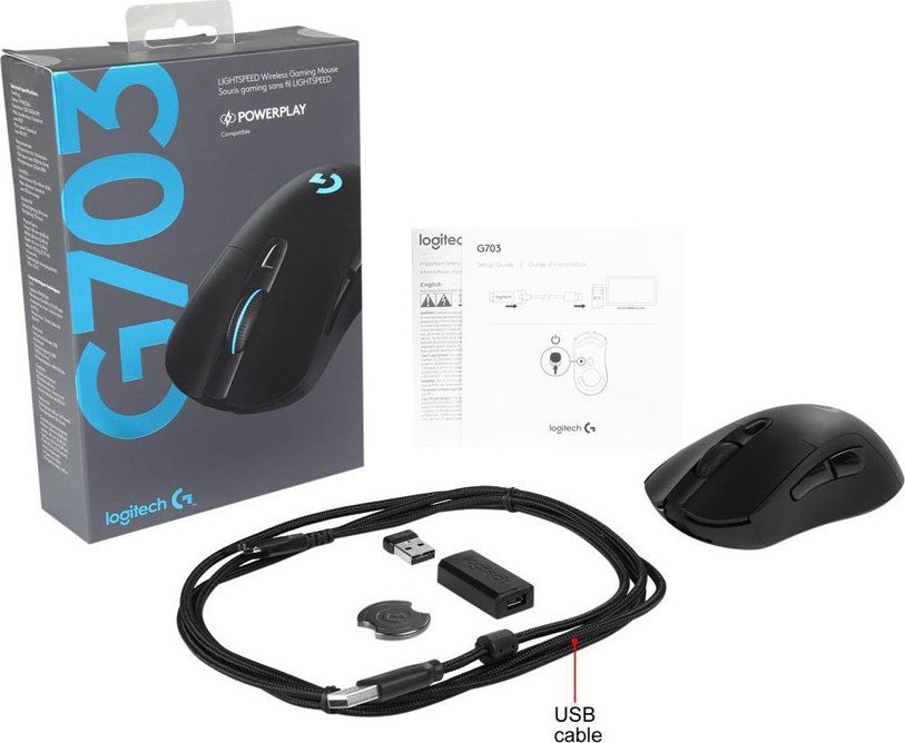 Мышь Logitech G703 Lightspeed Wireless (910-005093) купить | ELMIR ...