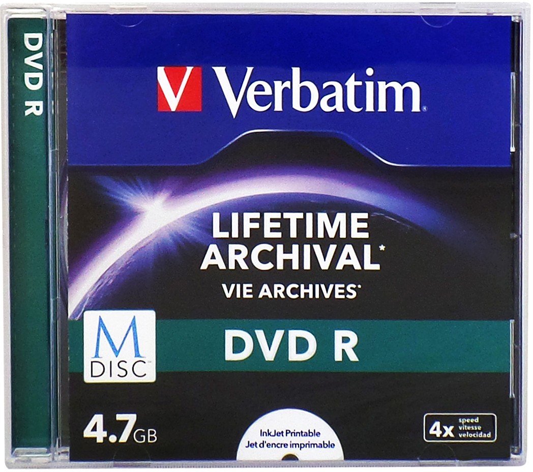 DVD R Verbatim 4.7Gb 4x Printable M-Disc (Jewel Box 1pcs) (43820 ...