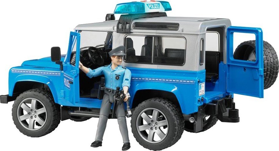Полицейская машина Bruder Land Rover Defender фигурка полицейского 1:16 ...