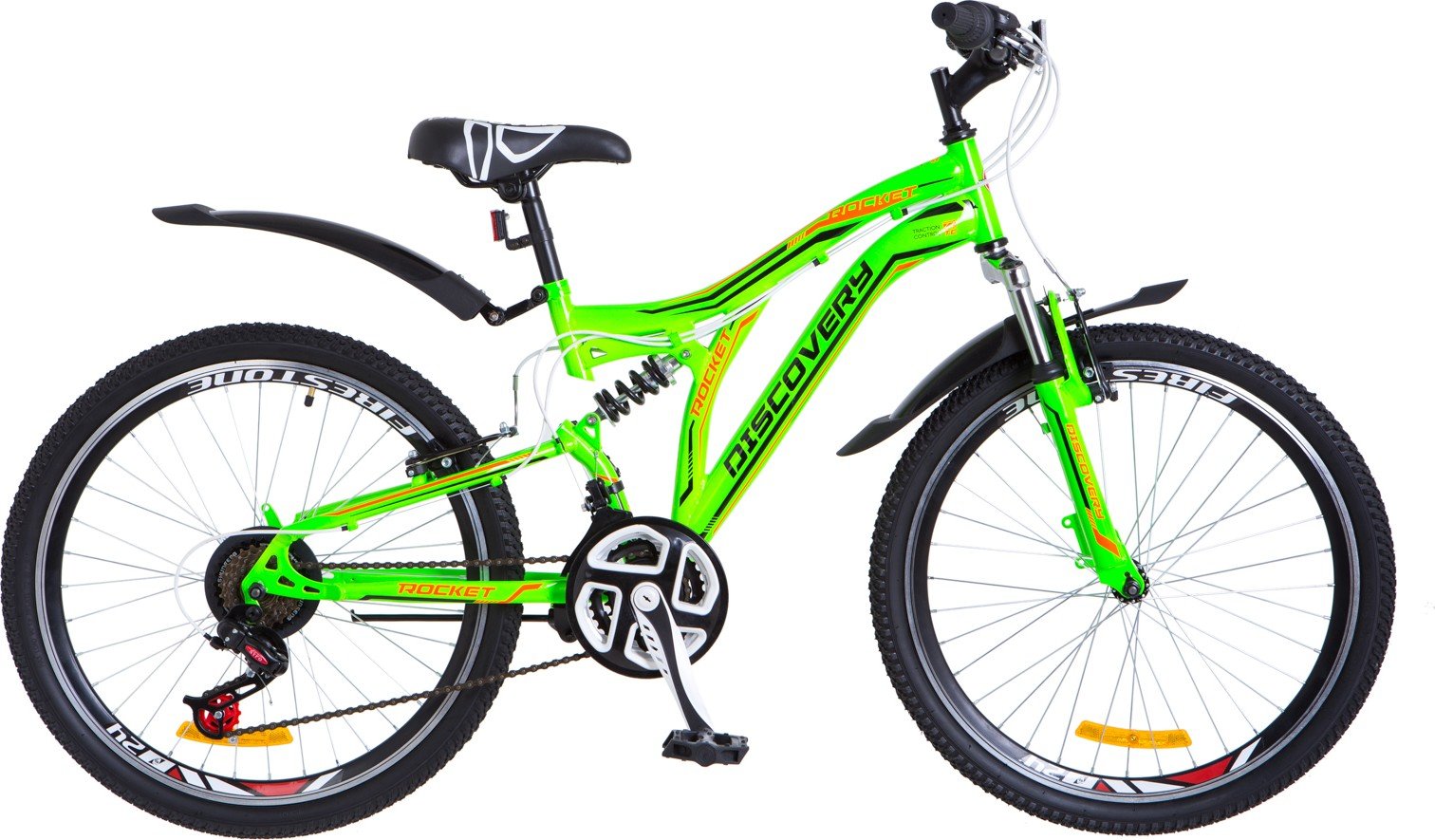 Велосипед Discovery Rocket AM2 Vbr St Green/Orange 24" рама - 15" 2018 ...