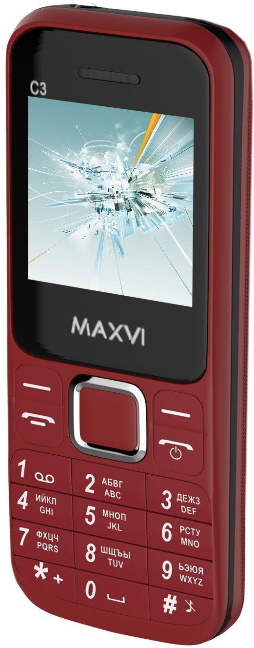 Мобильный телефон Maxvi C3 Red купить | ELMIR - цена, отзывы ...