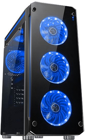 Корпус 1stPlayer Firebase-X6 Blue LED Black б/БП купить | Elmir - цена ...
