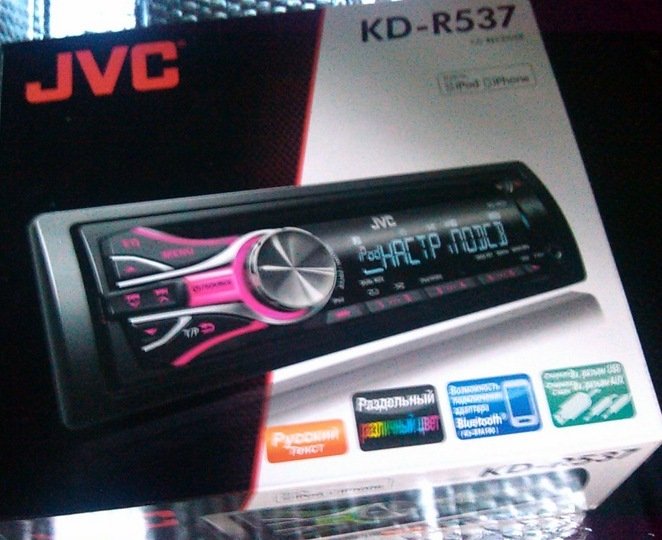 Автомагнитола JVC KD-R537 купить | ELMIR - цена, отзывы, характеристики
