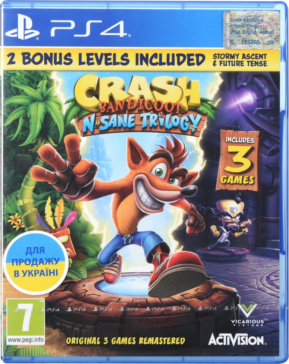 Игра для Sony PS4 Crash Bandicoot N.Sane Trilogy купить | ELMIR - цена ...