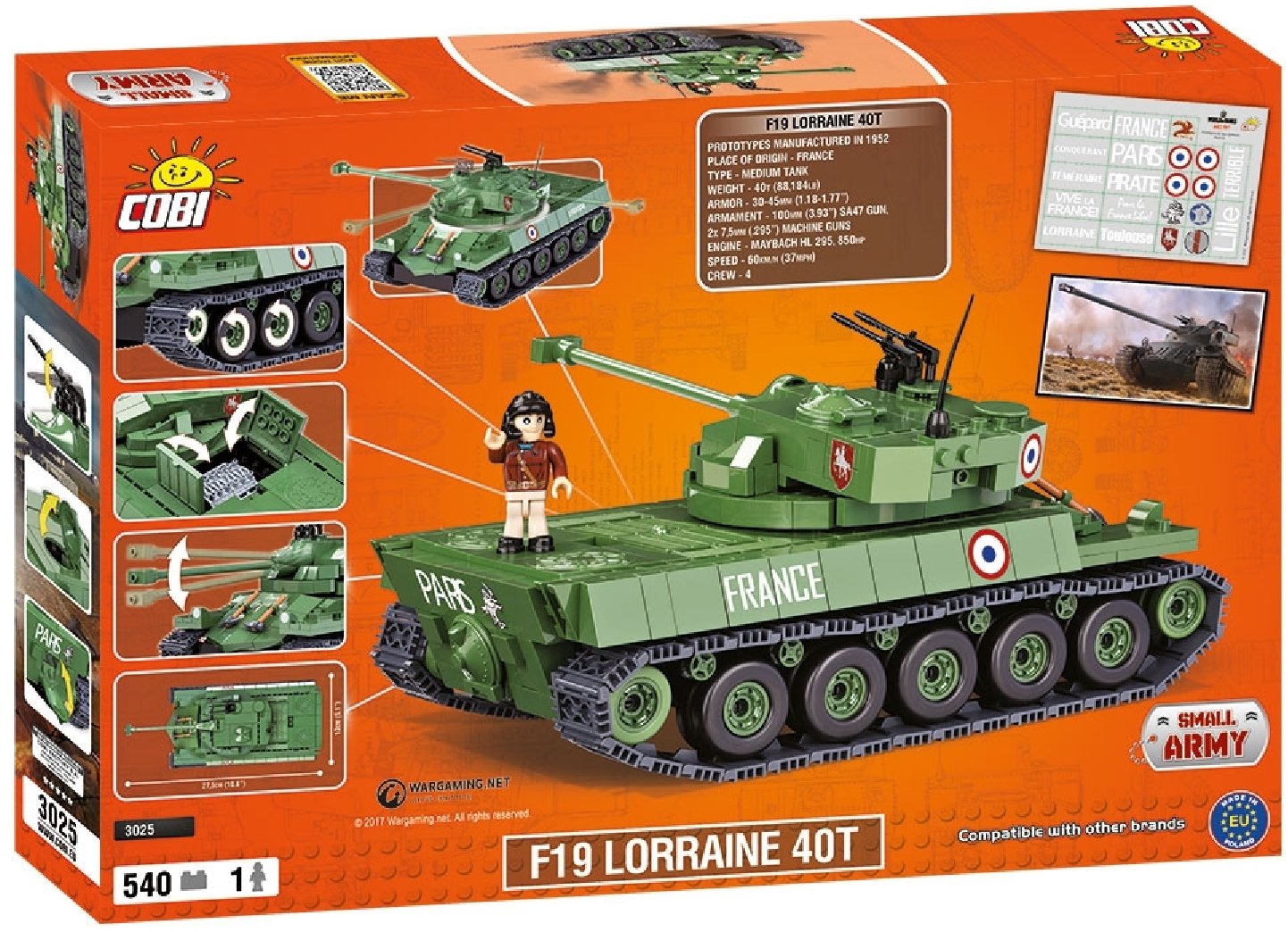 Конструктор Cobi World of Tanks, Танк F19 Лоррейн 40T (COBI-3025 ...