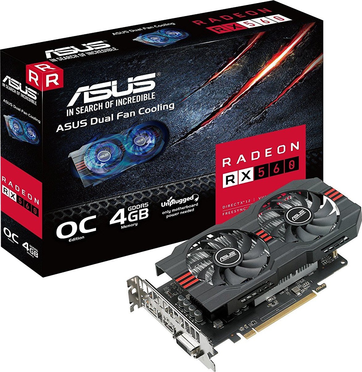 Видеокарта Asus PCI-E Radeon RX 560 4GB DDR5 (AREZ-RX560-4G-EVO ...
