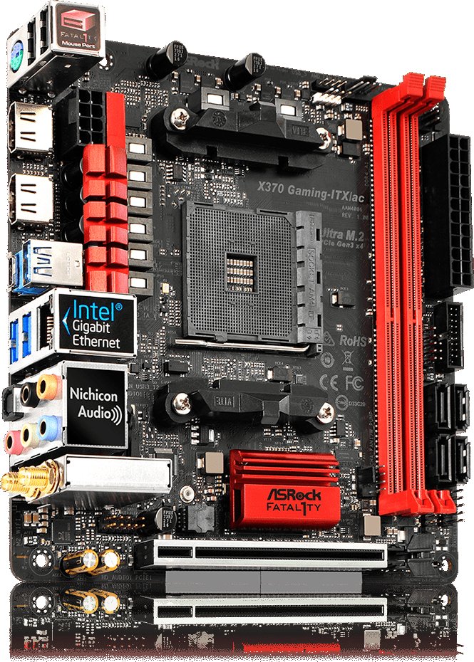 Материнская плата ASRock Fatal1ty X370 Gaming-ITX/ac s-AM4 X370