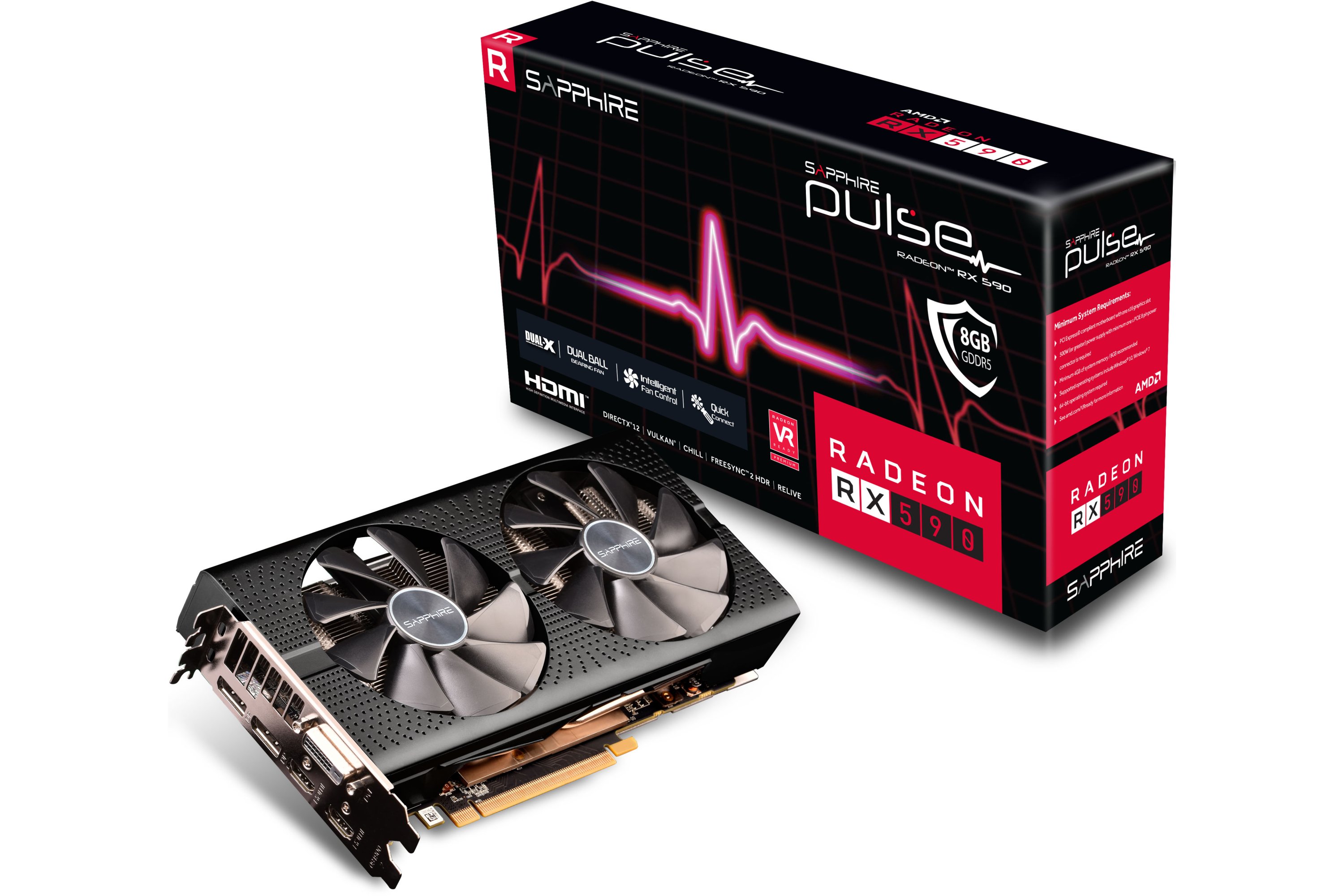 Видеокарта Sapphire PCI-E Radeon RX 590 8GB DDR5 Pulse (11289-06-20G ...
