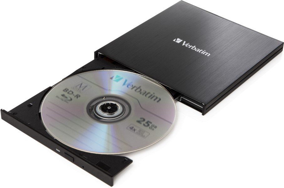 Внешний привод Blu-Ray Verbatim Slimline Ultra HD 4K Type-C Black ...