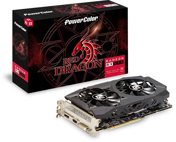 Видеокарта PowerColor PCI-E Radeon RX 590 8GB DDR5 Red Dragon (AXRX 590 ...