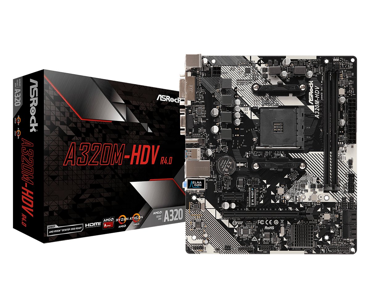Материнская плата ASRock A320M-HDV R4.0 s-AM4 A320 купить | Elmir ...