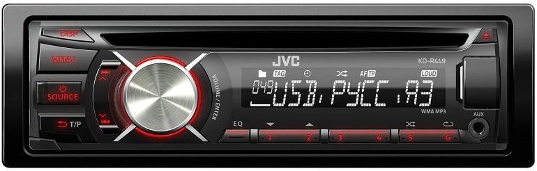 Автомагнитола JVC KD-R449 купить | ELMIR - цена, отзывы, характеристики
