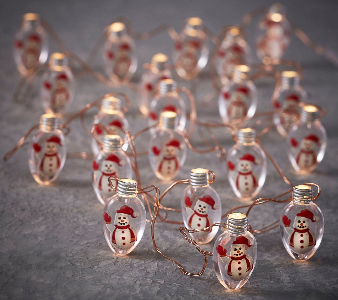 Светодиодная гирлянда Luca Lighting Струна с фигурками, Снеговик 2.2 м ...