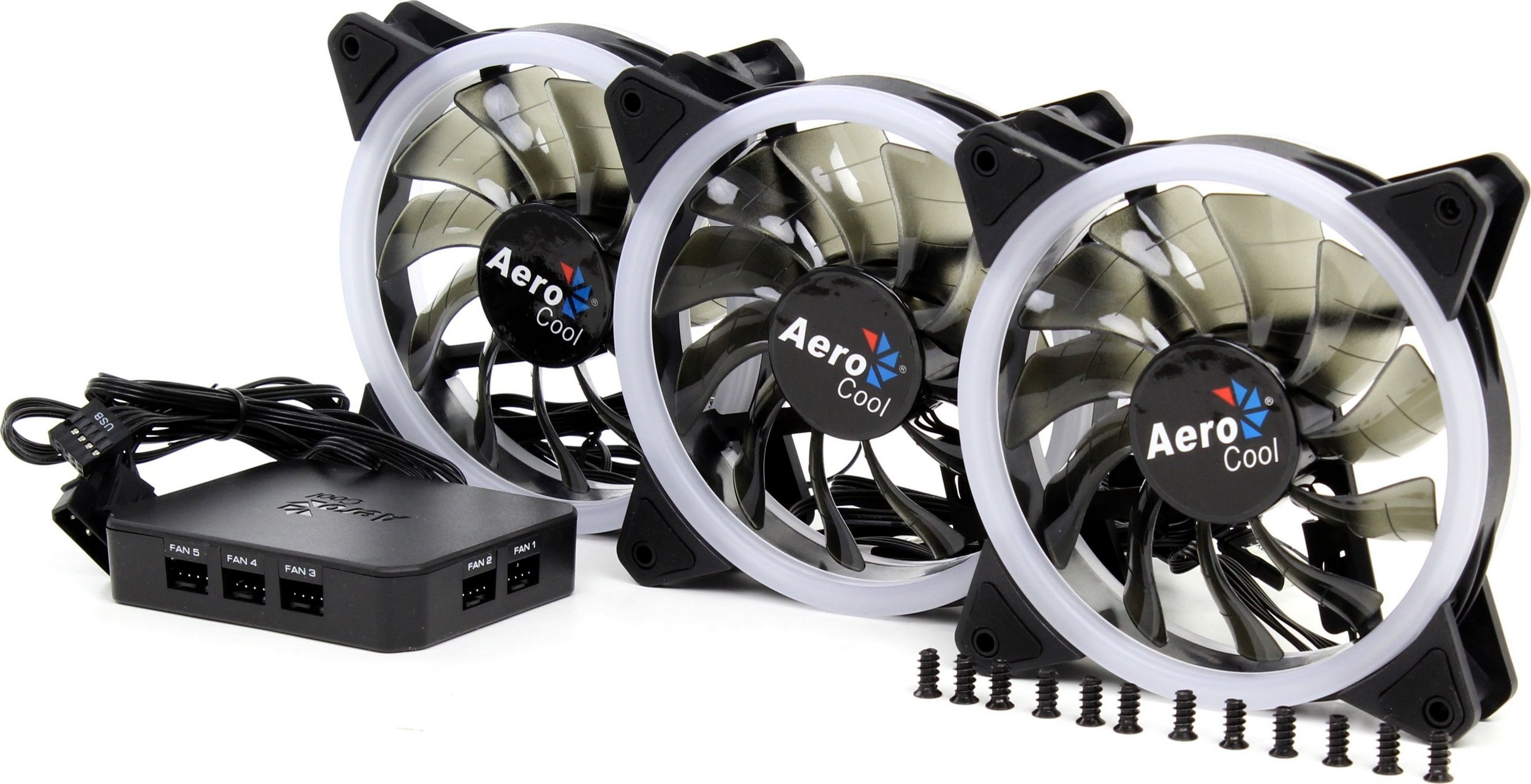 Кулер для корпуса Набор вентиляторов AeroCool Rev RGB Pro + RGB ...