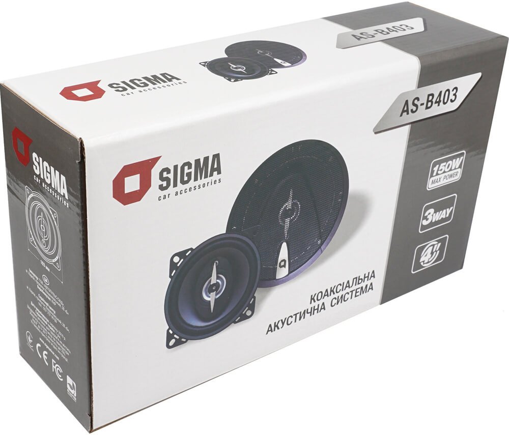 Автоакустика Sigma AS-B403 купить | ELMIR - цена, отзывы, характеристики