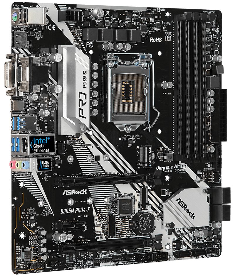Материнская плата ASRock B365M Pro4-F s-1151 B365 купить | Elmir - цена ...