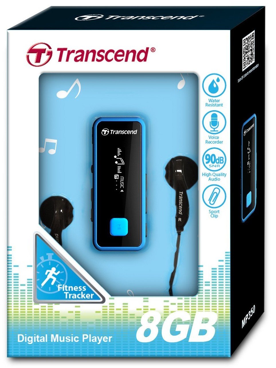 MP3 плеер 8Gb Transcend T-Sonic 350 Blue (TS8GMP350B) купить | ELMIR ...