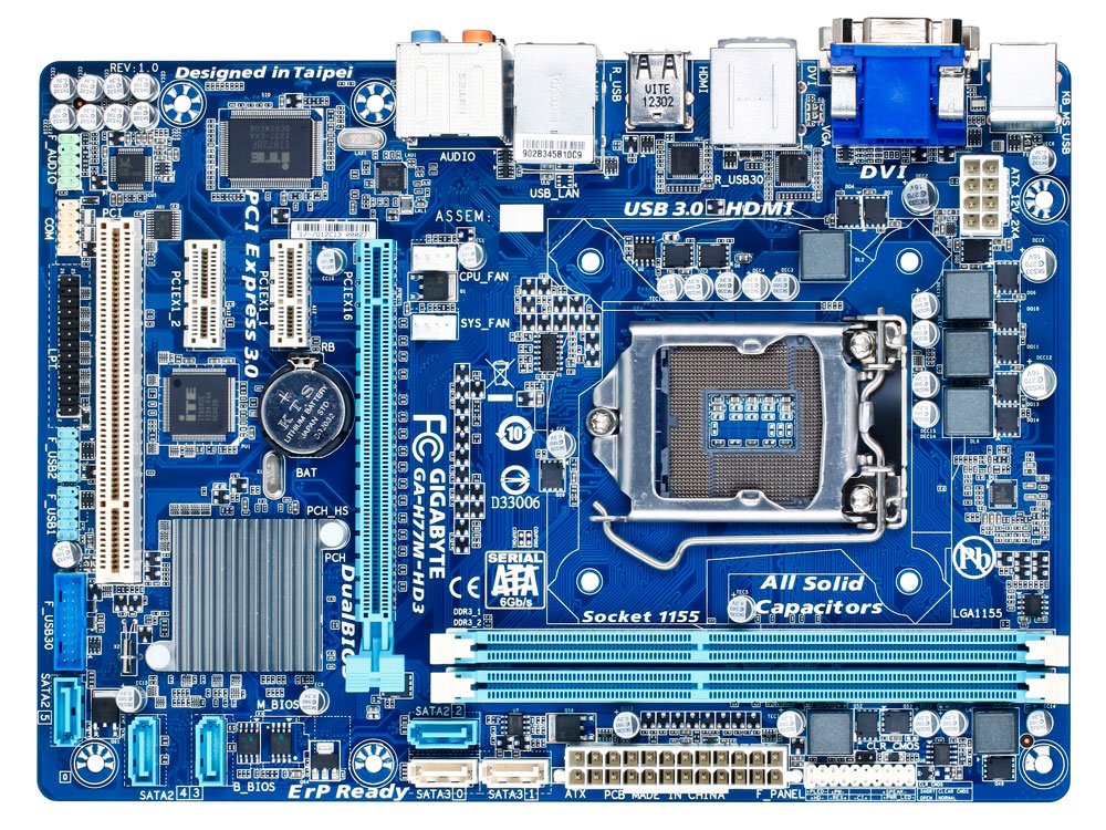 Материнская плата GigaByte GA-H77M-HD3 s-1155 H77 купить | Elmir - цена ...