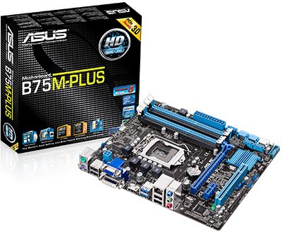 Материнская плата Asus B75M-Plus/C/SI s-1155 B75 купить | Elmir - цена ...
