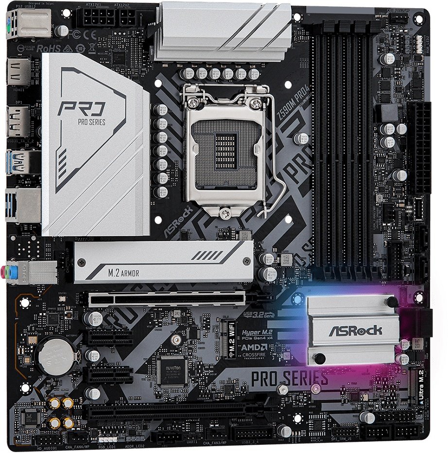 Материнская плата ASRock Z590M Pro4 s-1200 Z590 купить | Elmir - цена ...
