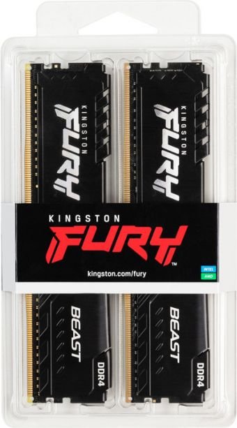 メモリー Kingston FURY BEAST DDR4 32GB (2x16GB) ᐈ Купить модуль памяти для компьютера Kingston Fury (ex.HyperX