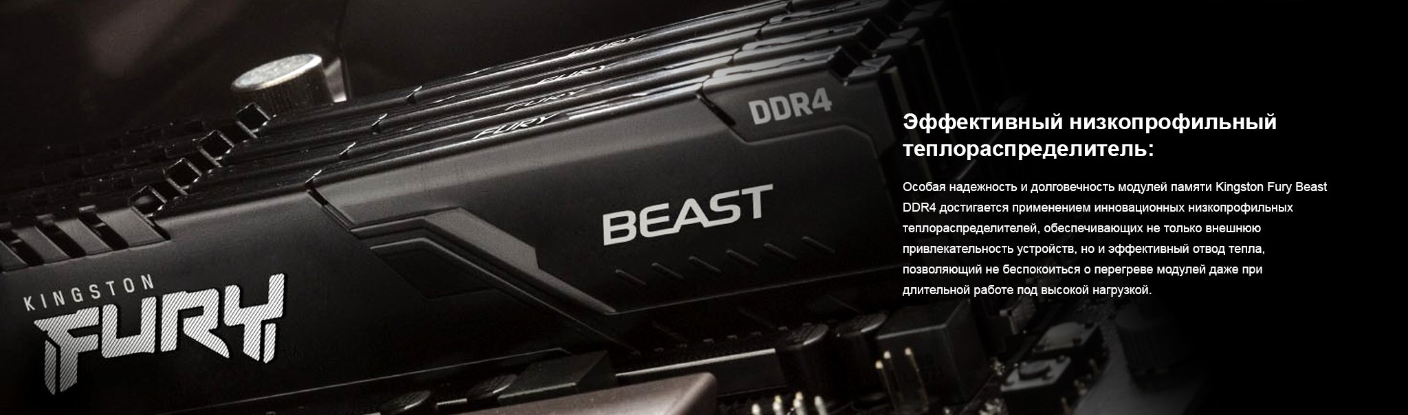 Модуль памяти Kingston Fury DDR4 32GB 2x16GB 3200MHz Beast Black ...