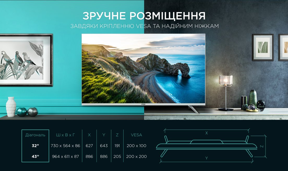 Телевизор Ergo 43DFS7000 купить | Elmir - цена, отзывы, характеристики