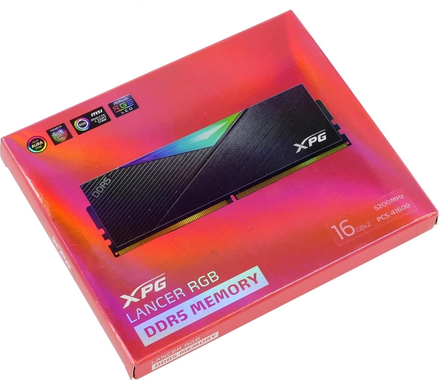 Модуль памяти ADATA DDR5 32GB 2x16GB 5200MHz Lancer RGB