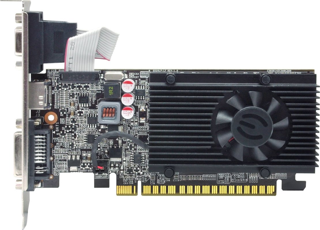 Видеокарта EVGA PCI-E GeForce GT610 2GB DDR3 (02G-P3-2619-KR) - купить ...