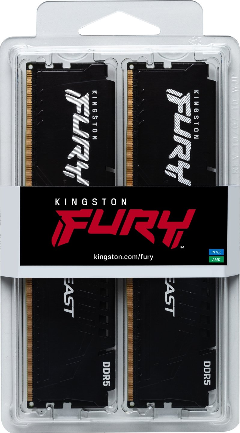 k.k.  Модуль памяти Kingston Fury DDR5 32GB 2x16GB 5200MHz Beast Black
