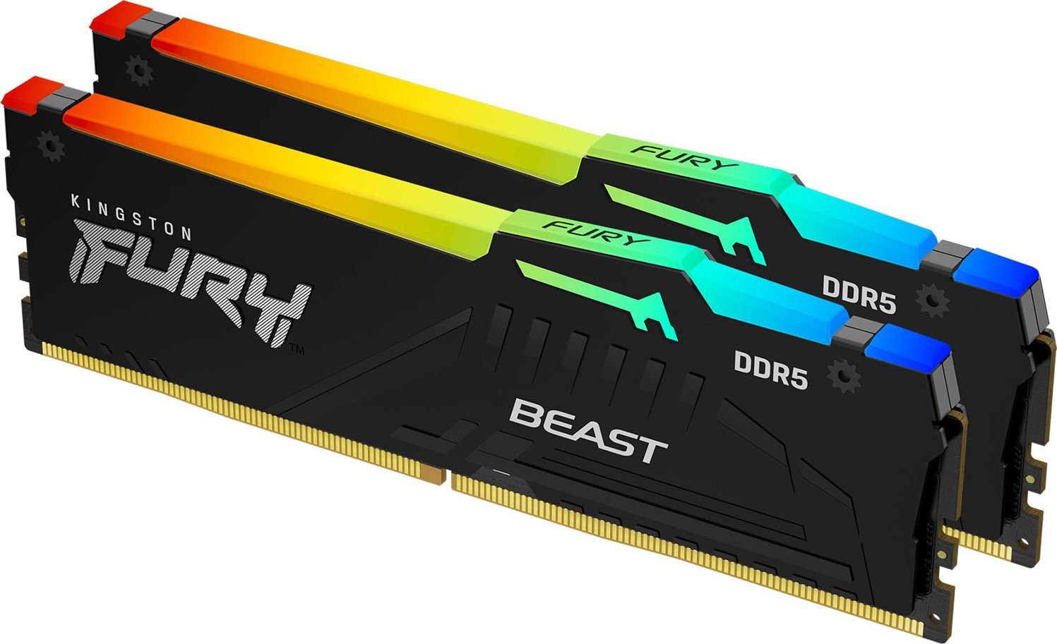 【極美品】Kingston DDR5 5600MHz 16GB×2枚 計32GB Модуль памяти Kingston Fury DDR5 16GB 2x8GB 5600MHz Beast RGB AM5