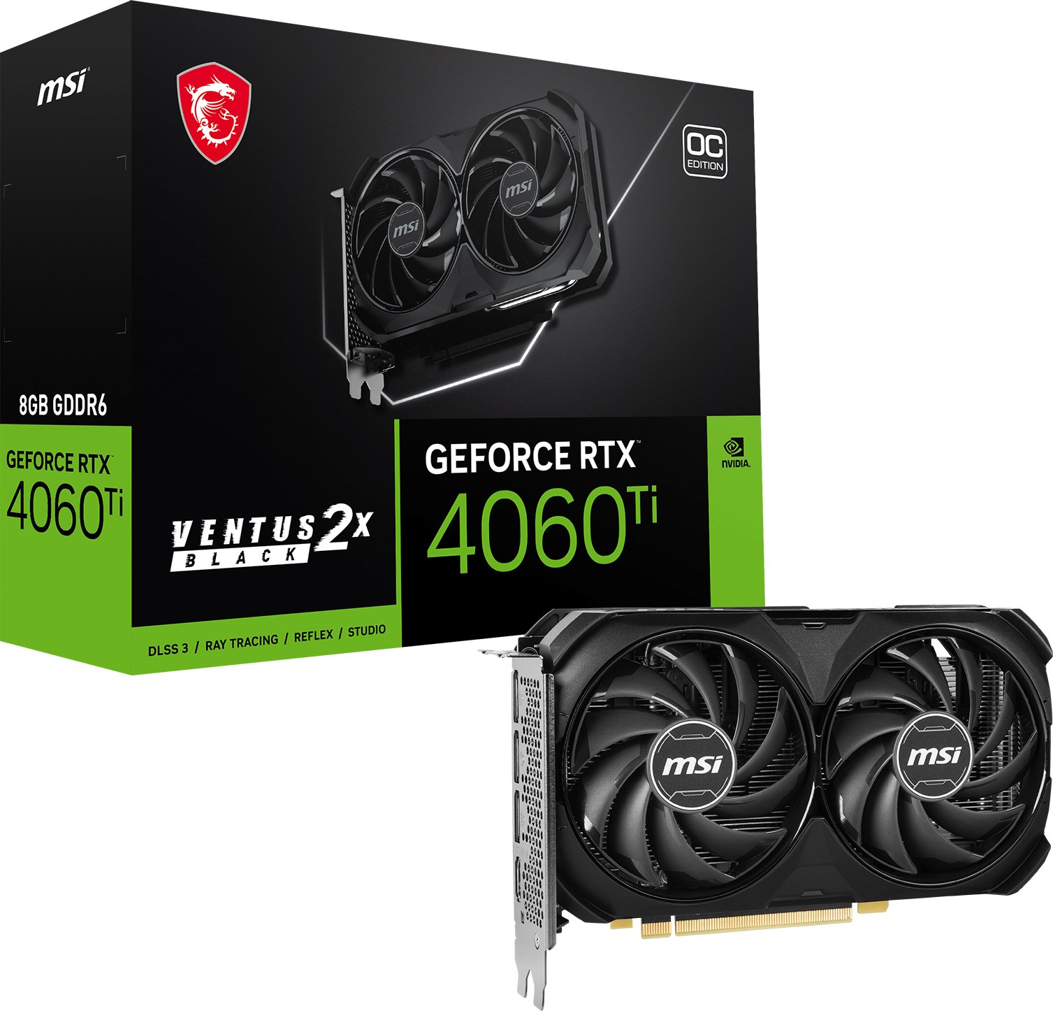 Відеокарта MSI PCI-E GeForce RTX 4060 Ti 8GB DDR6 (RTX 4060 Ti