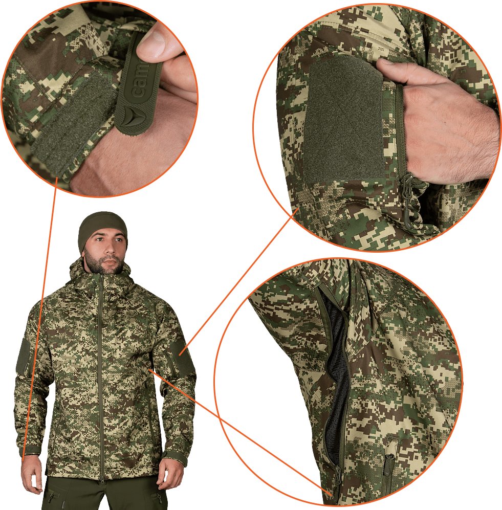 Куртка тактична Camotec Stalker SoftShell Хижак 7495 S Pixel (7495
