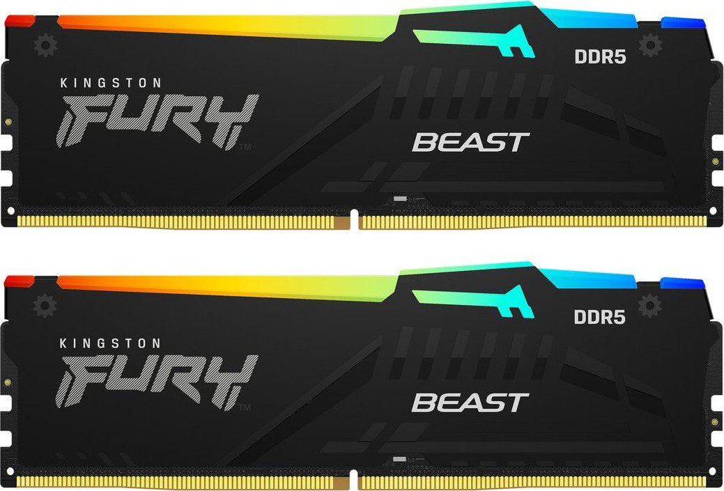 Модуль памяти Kingston Fury DDR5 32GB 2x16GB 6000MHz Beast RGB