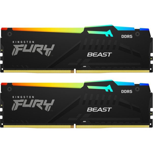 Модуль памяти Kingston Fury DDR5 32GB 2x16GB 6000MHz Beast RGB