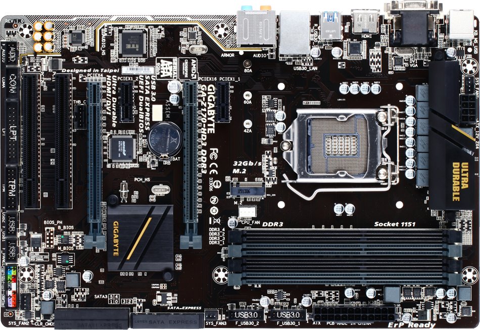 Материнская плата GigaByte GA-Z170-HD3 DDR3 s-1151 Z170 купить | Elmir ...