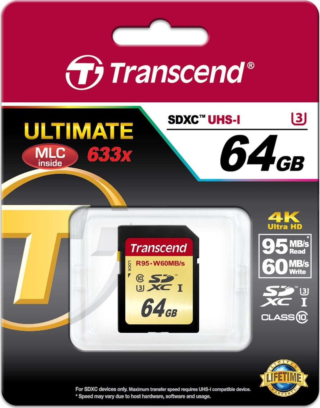 Карта памяти SDXC 64GB Transcend UHS-I U3 R95/W60 (TS64GSDU3) купить ...
