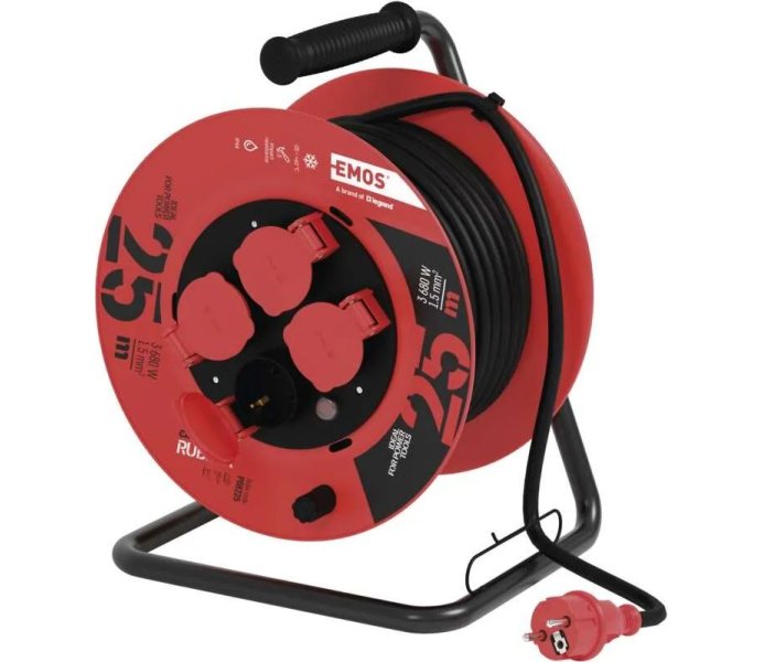 Фото - Сетевой фильтр / удлинитель EMOS Мережевий подовжувач P08225 25 м 4 розетки