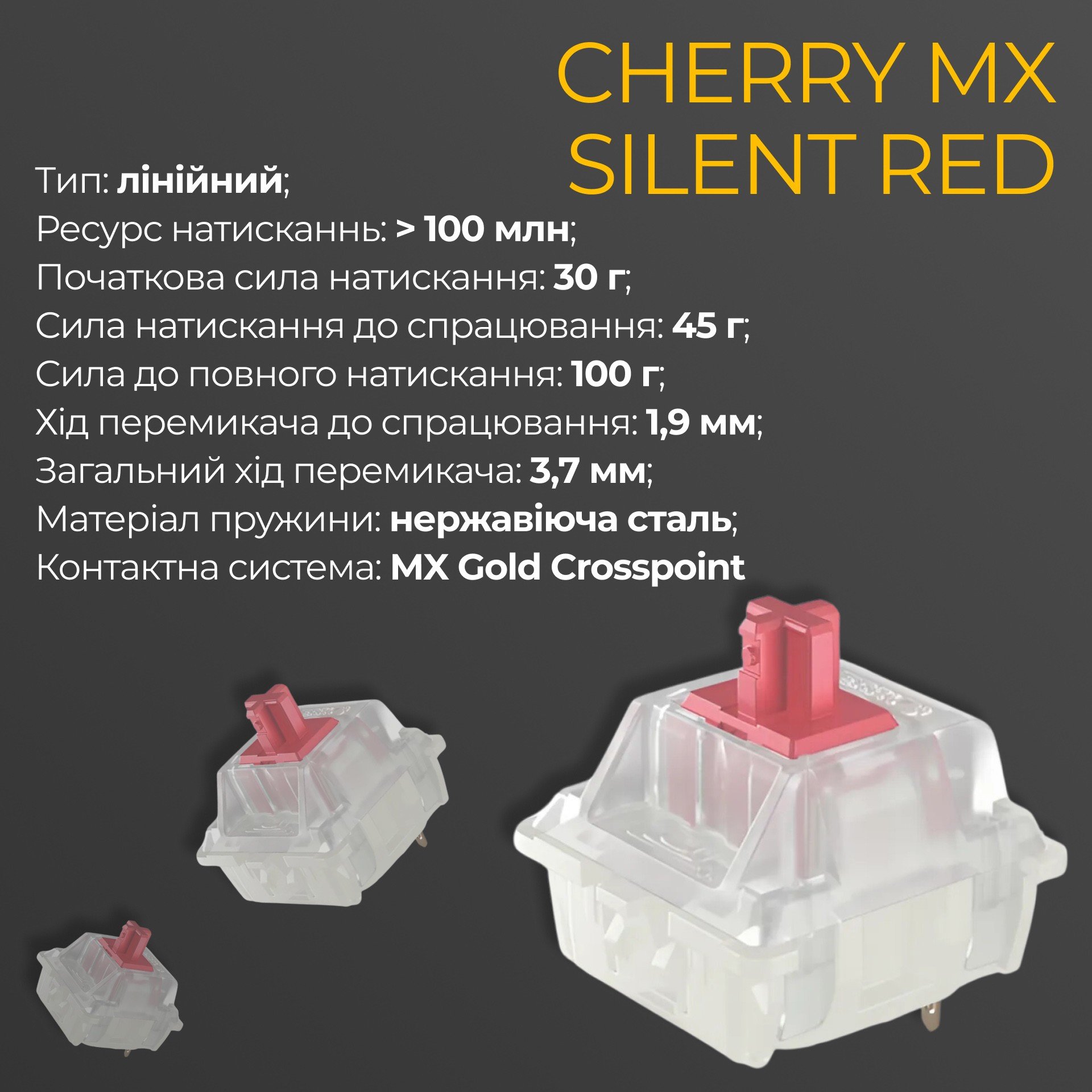 Клавиатура Ducky One 3 Mini Cherry MX Silent Red RGB Black UA