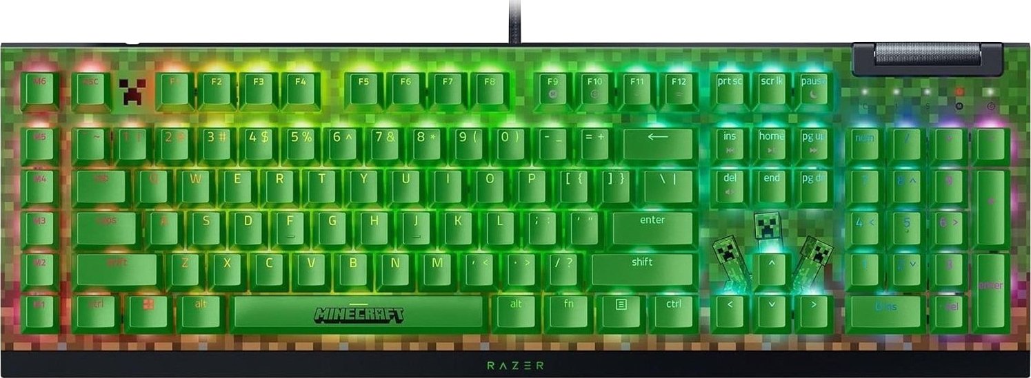 Клавиатура Razer BlackWidow V4 X Minecraft Edition (RZ03-04704100