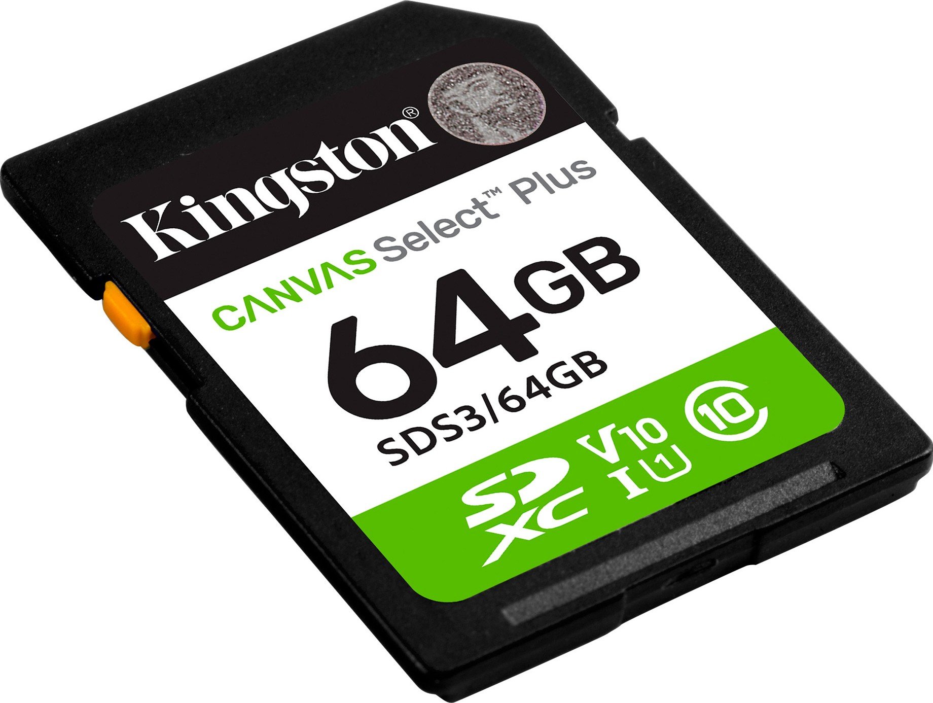 Карта памяти SDXC 64GB Kingston Canvas Select Plus Gen3 U1 V10