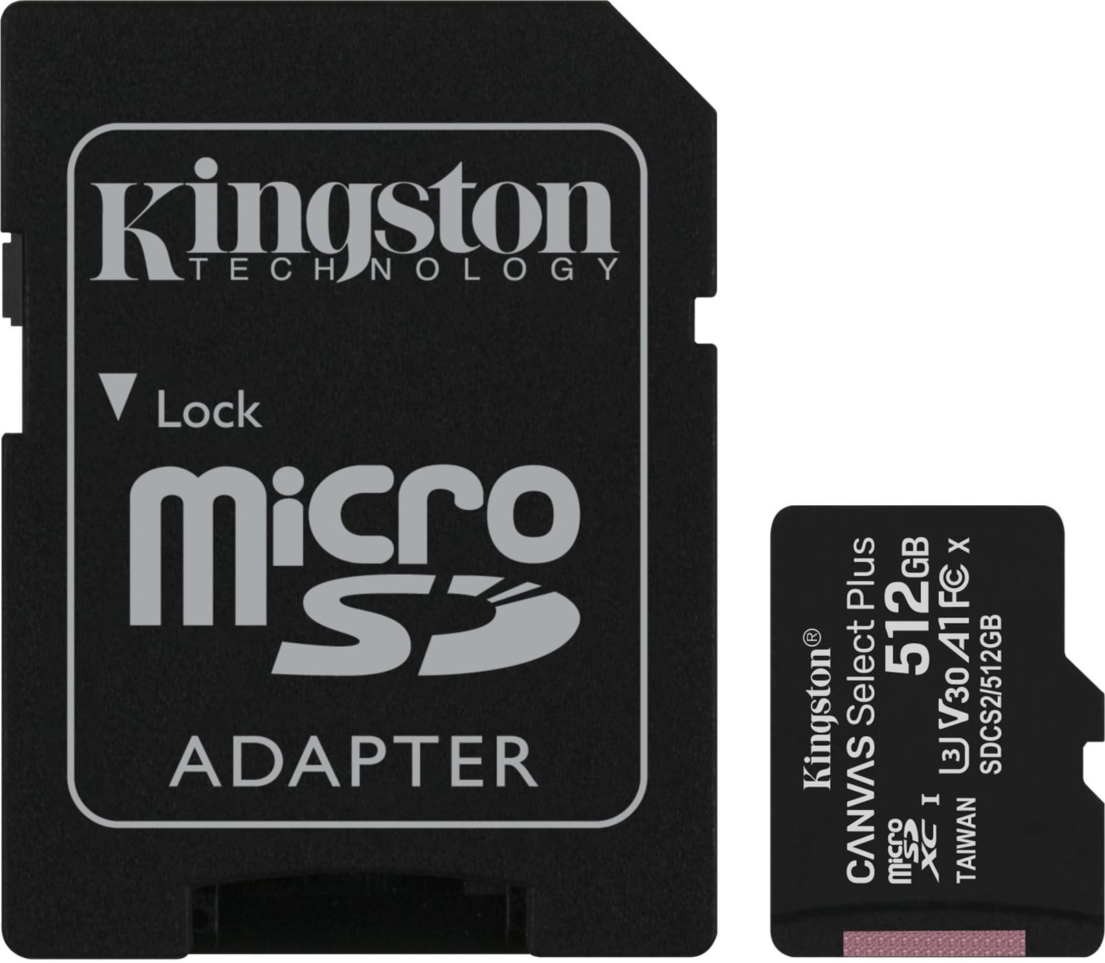 Карта памяти micro SDXC 512GB Kingston Canvas Select Plus U3 V30