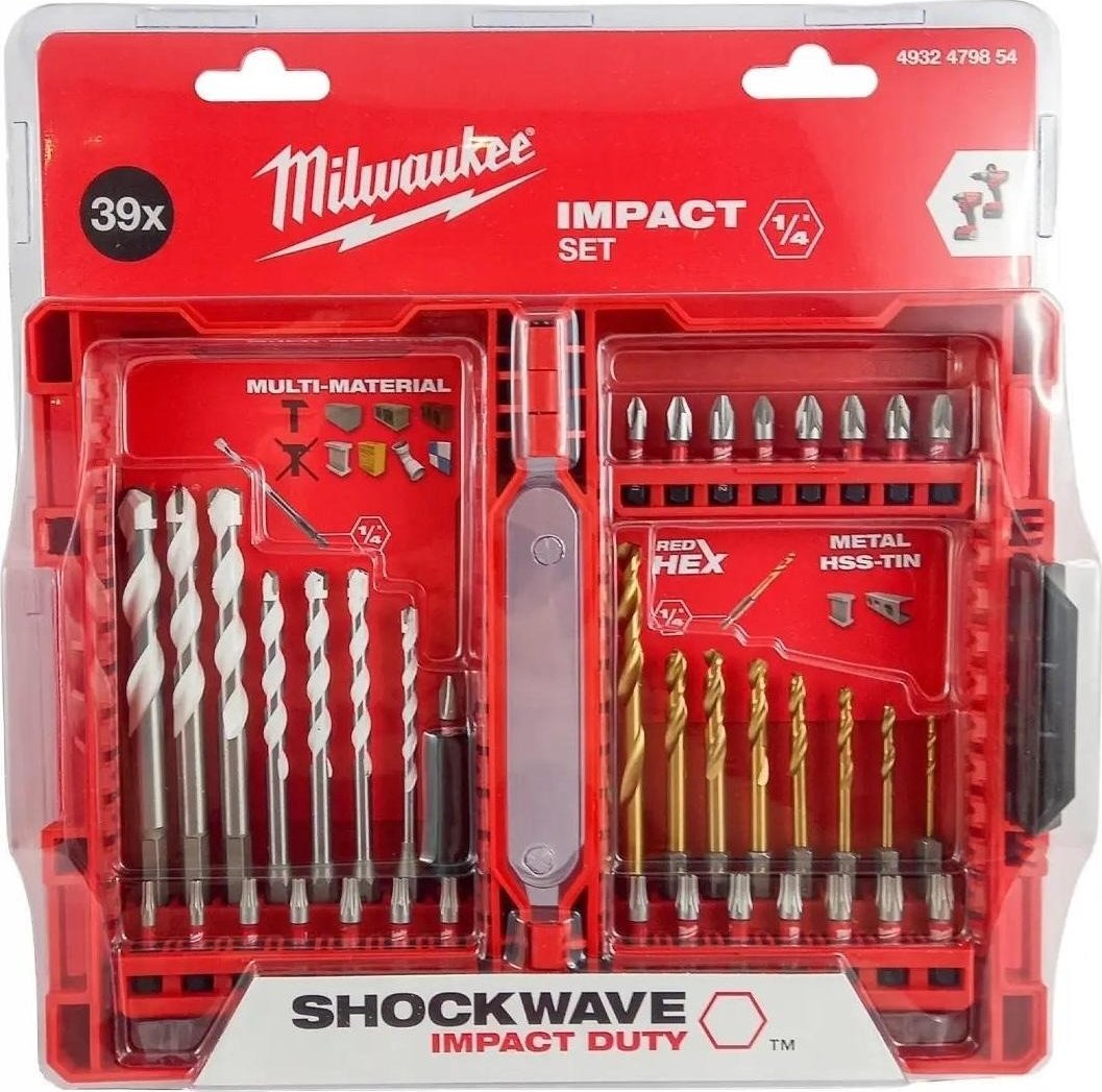 Набір свердел і біт Milwaukee Shockwave 39 шт. (4932479854) купити