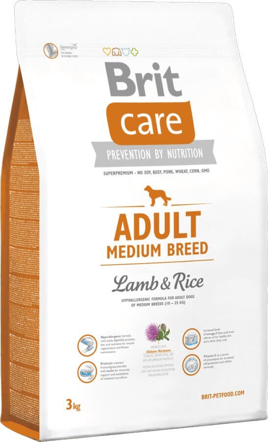 brit care adult medium breed lamb rice