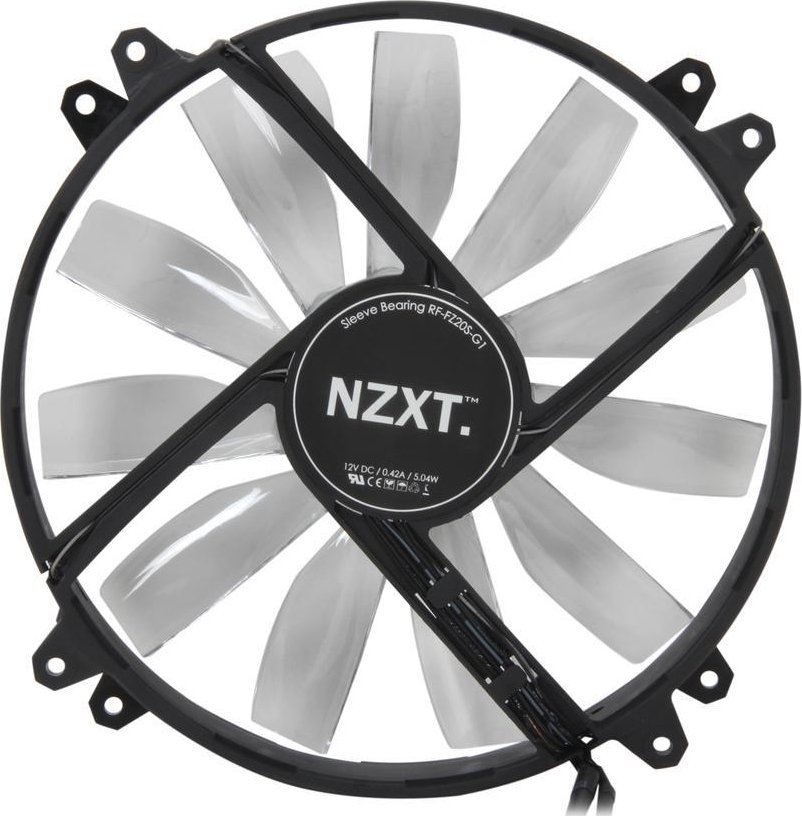 Кулер для корпуса Вентилятор для корпуса 200mm NZXT FZ LED Airflow Fan ...