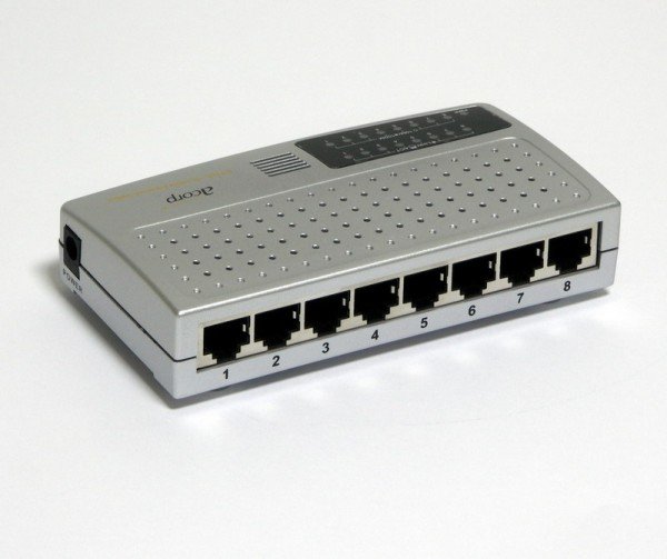 Коммутатор Acorp HU8DP 8 портов 100Mbit купить | ELMIR - цена, отзывы ...