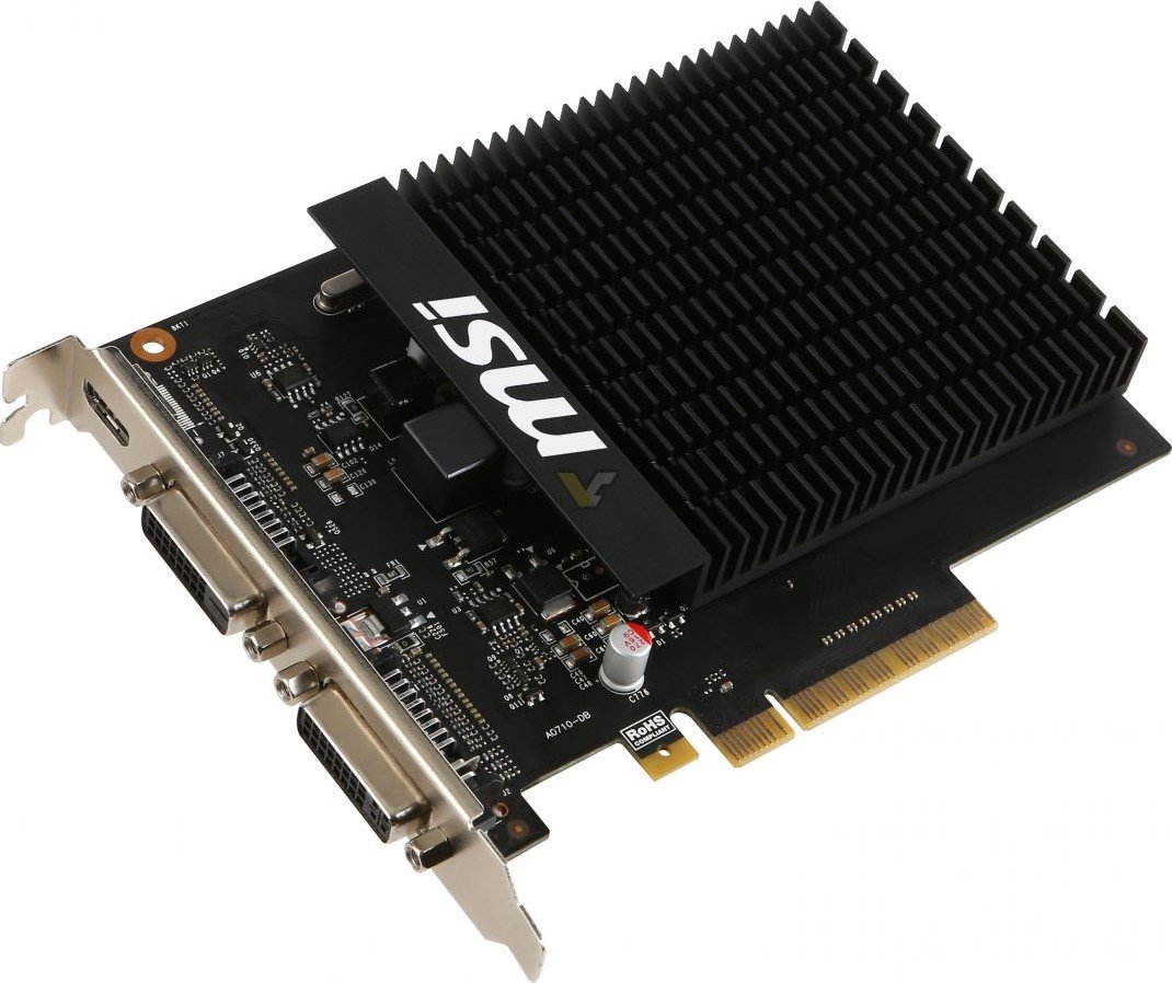 Видеокарта MSI PCI-E GeForce GT710 2GB DDR3 (GT 710 2GD3H H2D) купить ...